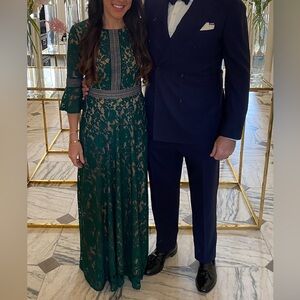 Beautiful green lace evening gown